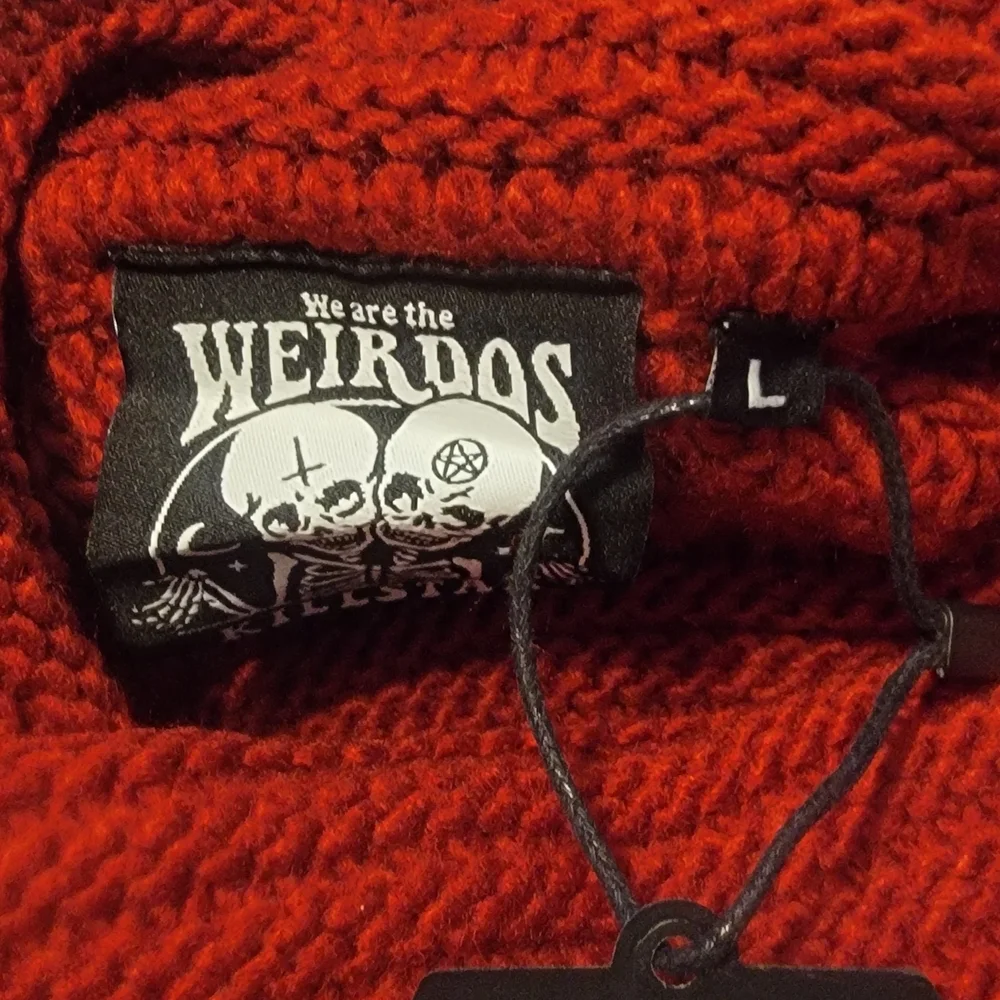 Killstar Red Cowl Neck Sweater - Picture 3 of 3